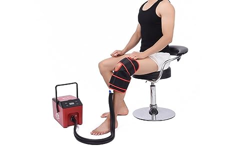 CoolGards Cold + Compression Therapy Machine with Complete Kit with 4 Therapeutic Pads (Knee, Ankle, Shoulder and Full Leg)