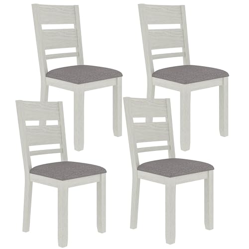 Peatuk Dining Chairs Set of 4, Solid Wood Farmhouse Chairs with High Back and U…
