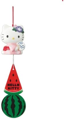 Hello Kitty Ceramic Wind Chime / Wind Bell Japanese Summer Kimono Yukata Watermelon