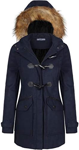 BodiLove Women's Stylish and Warm Peacoat with Sherpa Lining