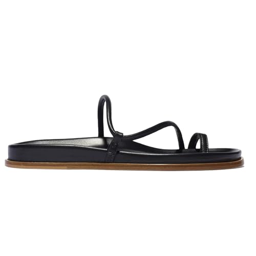 RBTHOLP Strappy Flat Sandals for Women Toe Loop Soft Cushioned Footbed Open Toe Slip-on Slide Sandals Comfortable Summer Daily Shoes by RBTHOLP - Used condition - US$14.55