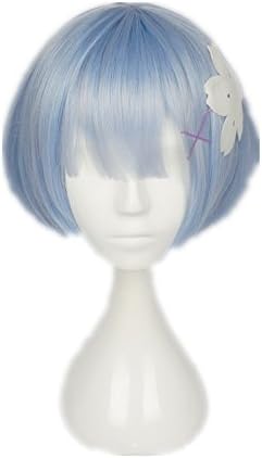 NiceLisa Wig Cute Gradient Blue Girl Anime Synthetic Cosplay Wigs