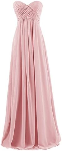 Anjojo Fashion Women's Sweetheart Bridesmaid Long Evening Gown Blush X-small