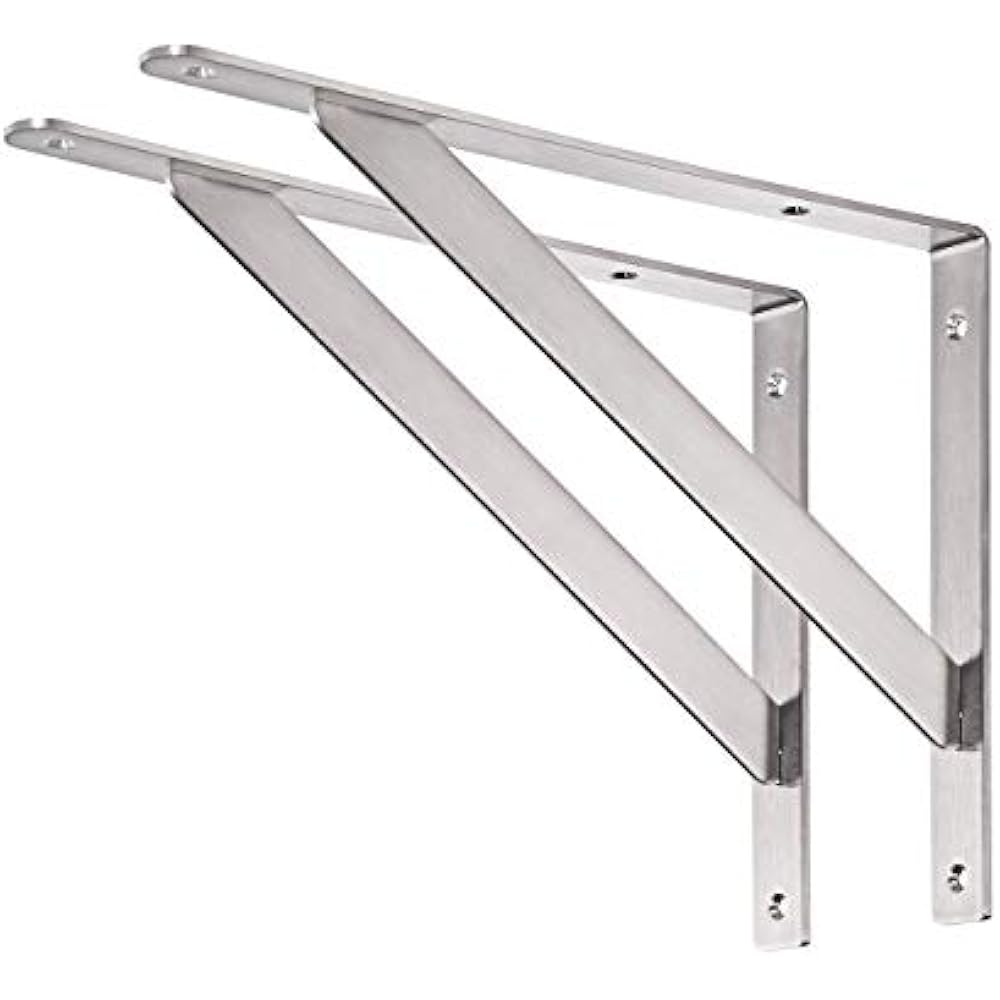 Shelf Bracket 14&rdquo, Max Load 440lb Heavy Duty Stainless Steel Solid