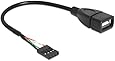 DELOCK Kabel USB Pinheader Buchse > USB-A 1 x Buchse 20 cm