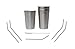 Bundle: Set of 5, 16 Oz Premium Stainless Steel Cups and FREE Straws, Eco-friendly BPA and Lead Free Cups Perfect for Camping Outdoors and Everyday Use Indoors. Includes Bonus Straw Cleaner
