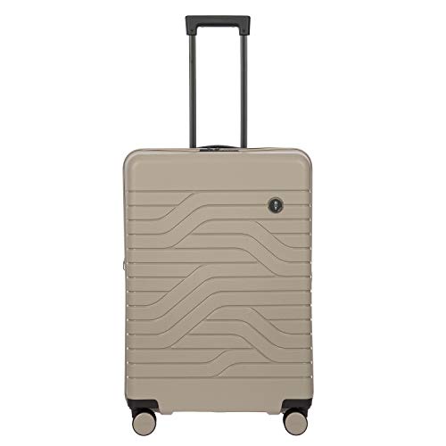 Bric's B|Y Ulisse Expandable Spinner Suitcase - 28 Inch Travel Luggage with TSA-Approved Lock and Hard Exterior - Dove Grey