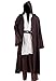 Fancycosplay Jedi Robe Cosplay Costume Set Brown with White Outfit Halloween with Belt and Pocket (XXL)