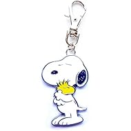 SNOOPY LOVES WOODSTOCK PEANUTS JEWELRY CHARM FOR ZIPPER PULL DOG CAT PET COLLAR PURSE LEASH DIY ETC