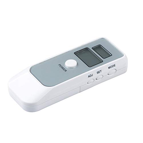 Four Portable Dual Screen Alcohol Breath Tester Breathalyzer Blowing Analyzer Detector LCD Display White