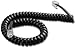 SIX VANKA (Pack of 3) 9 Ft Modular Coiled Telephone Phone Handset Curly Cable Cord Black