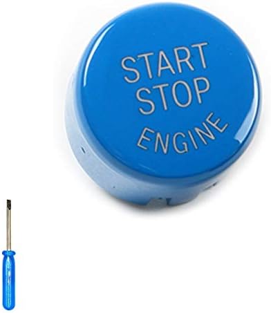 Arotom Blue Car Engine Start Stop Switch Button with OFF Cover For BMW F Chassis 1 2 3 4 5 6 7 Series X1 X3 X4 X5 X6 F20 F21 F22 F30 F10 F11 F12 F01 F48 F25 F15 F16 G30 (F Chassis with OFF (Blue))