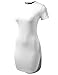 ALL FOR YOU Women's Short Dolphin T-Shirt Dress White X-Large