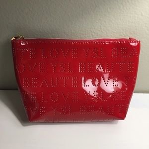 Yves Saint Laurent YSL beaute Red cosmetic bag Only