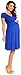 Zeta Ville - Women's Maternity Wrap V-Neck Summer Dress - Short Sleeves - 108c (Royal Blue, US 10, L)