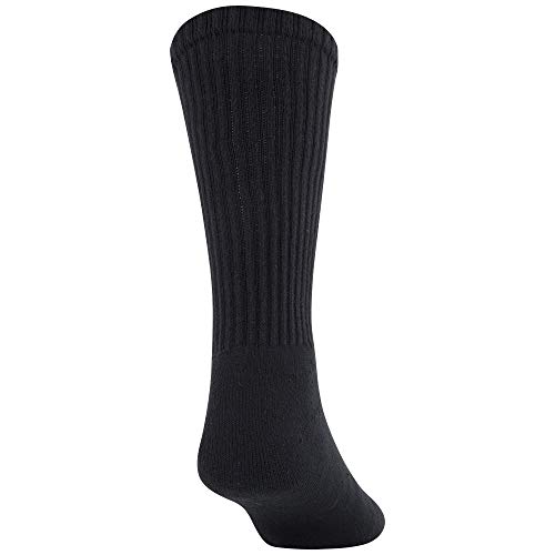 GOLDTOE Men's 656S Cotton Crew Athletic Socks, Multipairs, Black (6
