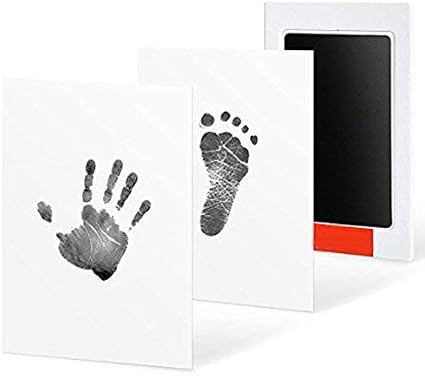 Ztoma Bebe Empreintes Et Empreintes Nouveau Ne Empreinte De La Main Empreinte De Pied Sans Encre Non Toxique Encre Pad Enfant Bebe Souvenirs Noir Amazon Fr Cuisine Maison
