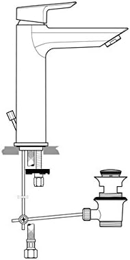 Ideal Standard Grande Tesi Washbasin Tap Low Pressure System, Set of 1, Silver, A6563AA - Image 3