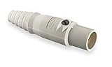 Hubbell Wiring Systems HBL300MW TPE Single Pole Male Plug, 300 Amp, 600VAC/250VDC, Number 4 - 2/0 Cable Size, White