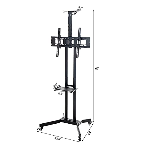 Mobile TV Stand with Wheels for 3265 Inch TV Cart with Laptop Platform