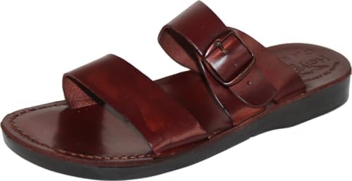 MGGM Collection Sandalias De Cuero Jerusalén Para Hombre – Piel De Vaca De Primera Capa Y Suela De Caucho Natural