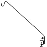 Juegoal 38 Inch Heavy Duty Deck Hook with 2 Inch Non Slip Horizontal Clamp for Hanging Bird Feeder, Plants, Suet Baskets, Lanterns, Wind Chimes