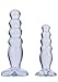 Doc Johnson Crystal Jellies - Anal Delight Trainer Kit - Small-Large - Suction Cup Base - Clear