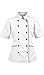 Chef Attires Short Sleeves Women's Ladies Chef's Coat Jackets by M (to Fit Bust 36-37), White