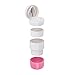 Shintop Pill Cutter Grinder, 3-in-1 Multifunctional Round Tablet Splitter Crusher for Medicine Or Vitamin (Pink)