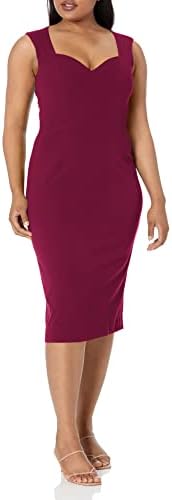 dress the population lita dress Dress the Population Women's Lita Sleeveless Plunging Midi Sheath Dress w Bows Dress, Black, XXS at Amazon Women's Clothing store