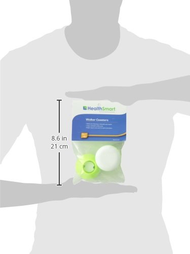 HealthSmart Walker Glides, Walker Glide Caps, Walker Slides, Green, 2 Count