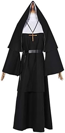 NSPSTT Women's Nun Dress Halloween Party Cosplay Costume Set