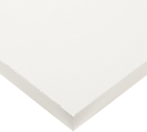 Vycom Seaboard High Density Polyethylene Sheet, Matte Finish, 1/2" Thick, 12" Length x 24" Width, Polar White