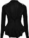 Forever Womens Long Sleeves Plain Spikes Shoulder Peplum Button Blazer