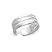 Worldjewelry Sterling Silver Toe Ring Stretch Infinity Wide Nicely Crafted Safe To Wear