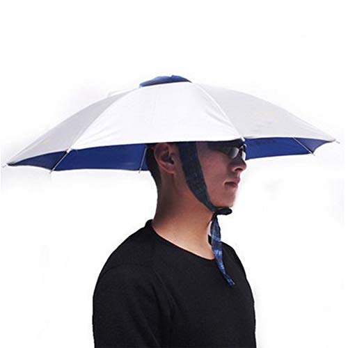 YOOAN Umbrella Hat Rainproof Windproof Folding Adjustable UV Free Sun Rain Cap Fishing Headwear