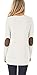 Womens Faux Suede Long Sleeve Round Neck Blouse Buttons Casual Plain Cotton Tunic Tops Oatmeal M