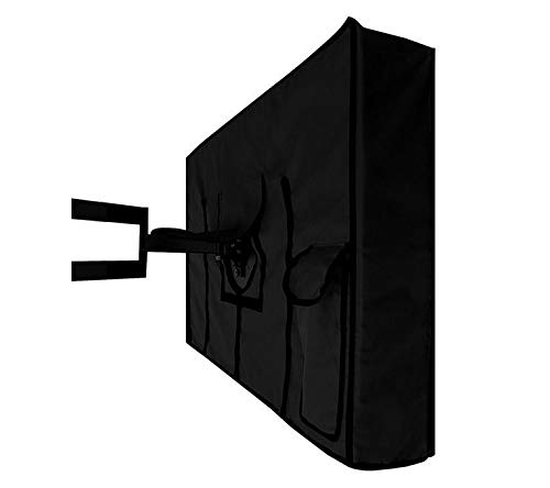 Outdoor TV Cover Waterproof UV Flat Screen Protection for 22” to 75” TV Indoor Dust-proof UCARE Furniture Cover Fits Most Mounts and Brackets Black (30-32”)