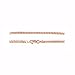 Rose Gold Plated Sterling Silver Curb Link Chain necklace 3mm Italy