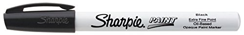 Sharpie Oil-Based Paint Marker, Extra Fine Point, Black, 1 Count - Great for Rock Painting