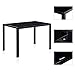 Bonnlo 5 Pieces Dining Set Black Dining Table and Chairs Set for 4 Persons,Kitchen Room Glass Table with 4 Chairs,Matte Black