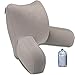 HOMCA Reading Pillow, Inflatable Backrest Pillow with Arms Great as Travel Camping Pillow for Lumbar Back Support, Gray