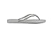 Havaianas Women's Slim Logo Metallic Sandal, Grey,37/38 BR (7-8 M US)