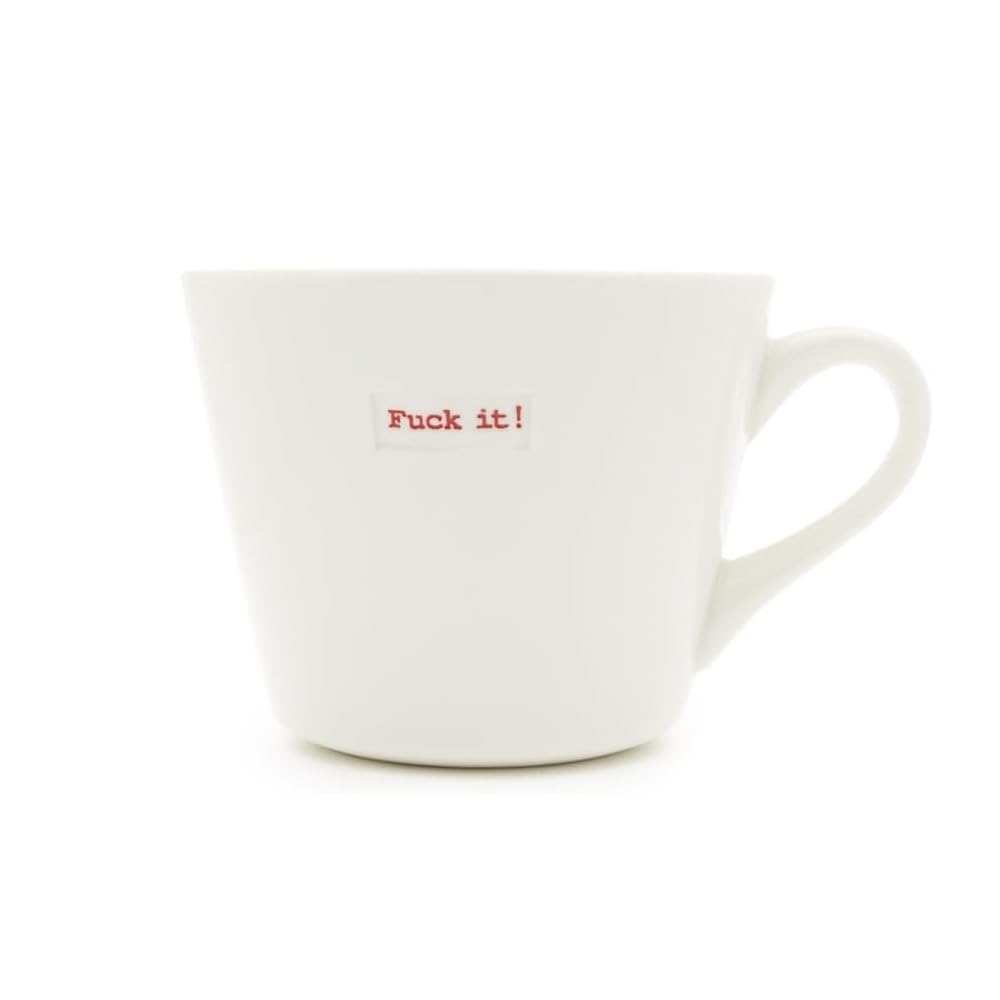 Keith Brymer Jones **Rude** Word Range Medium Ceramic White Mug - Fuck it! - 350ml
