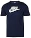 Nike Men's Futura Icon Swoosh T-Shirt-Navy-Small
