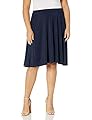 Star Vixen Women's Plus-Size Knee Length Full Skater Skirt