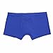 FEESHOW Men's Silky Boxer Briefs Shorts Long Sheath Sleeve Underwear Lingerie Blue Large(Waistline 27.0-41.0