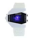 Plane Style Digital Display LED Silicone Wrist Watch