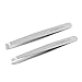 Eyebrow Tweezers（2 Packs） DTOETKD Professional Stainless Steel Precision Flat Tweezer Slant Tweezer