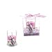 Lunaura Baby Keepsake - Set of 12 Girl Baby Bottle Glass Votive Candle Set Favors - Pink